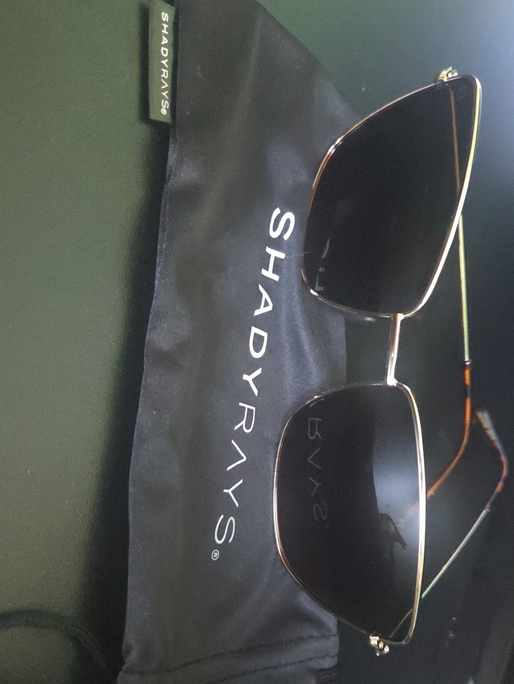 Women's Gold Metal Frame Sunglasses with Brown Tinted Lenses